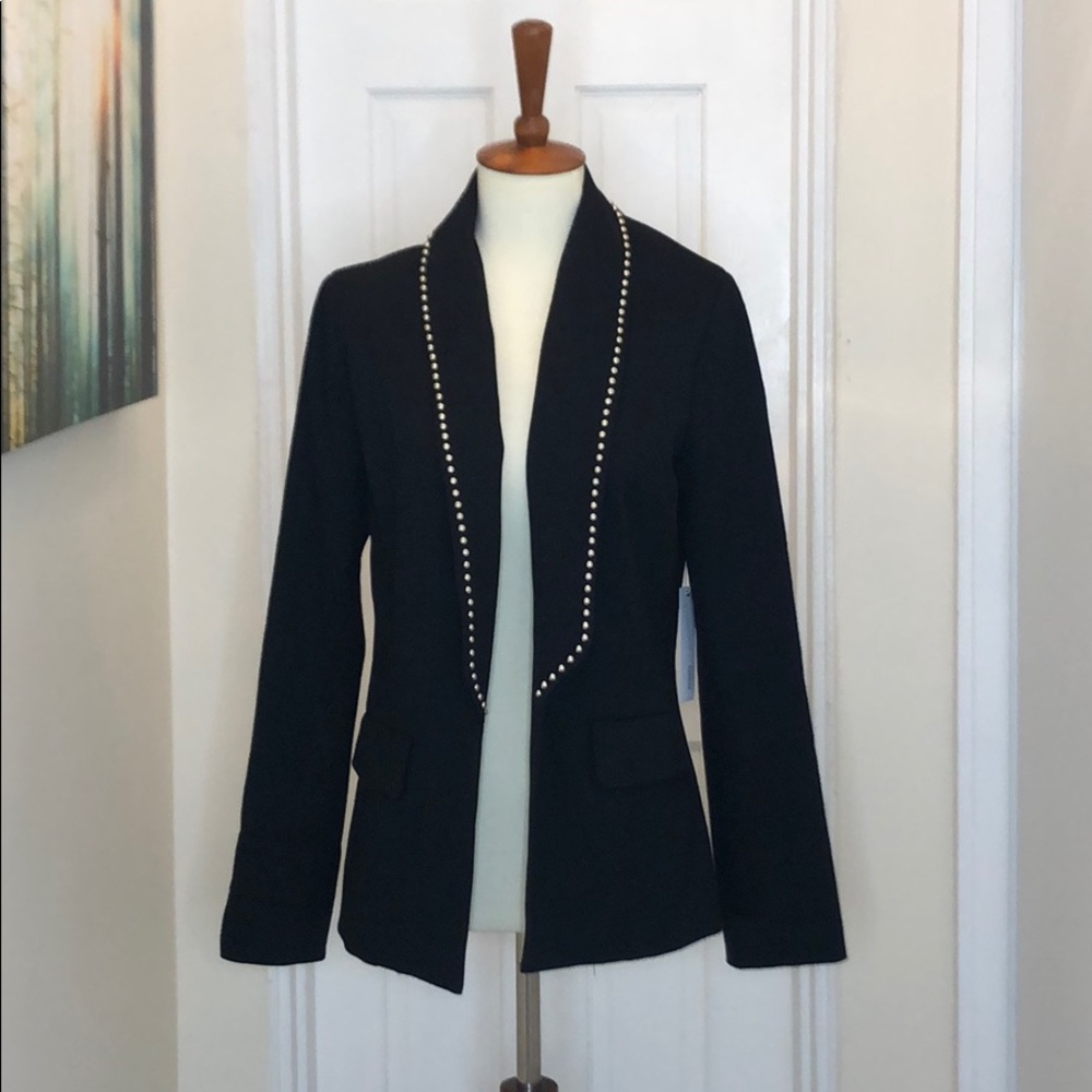 NWT Anthropologie Drew Studded collar blazer